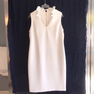 Classic Calvin Klein White V-neck dress.